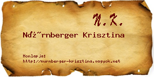 Nürnberger Krisztina névjegykártya